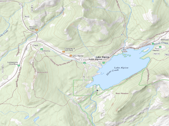USGS topographic map of Lake Alpine