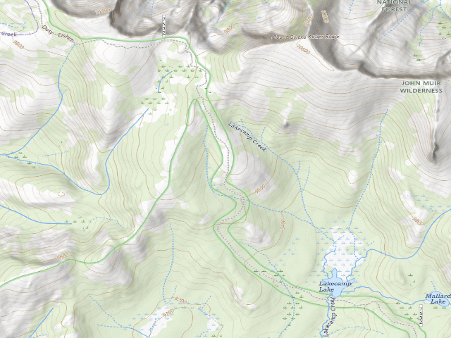 USGS topographic map of Lake Camp