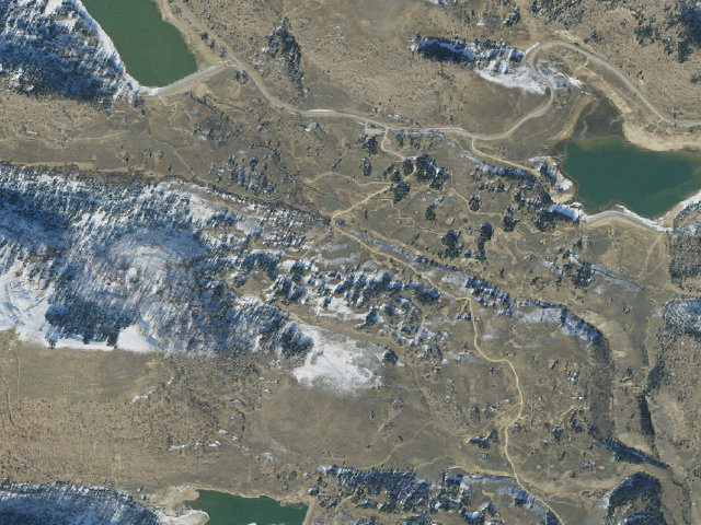 Aerial image of Lake Canyon Rec Area Campground