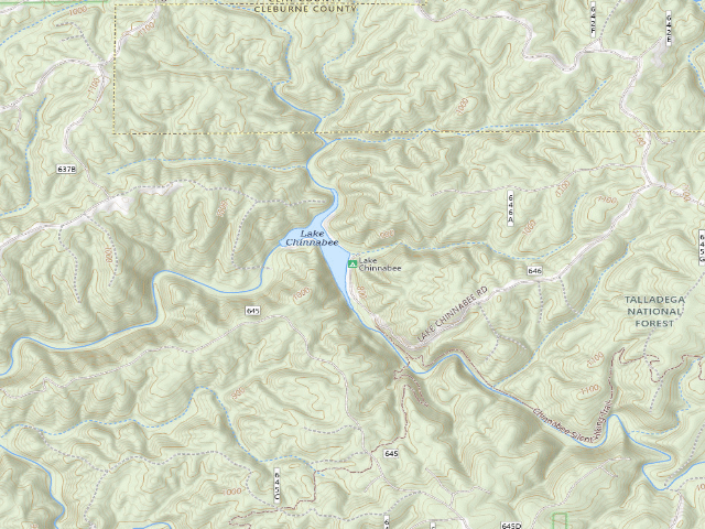 USGS topographic map of Lake Chinnabee