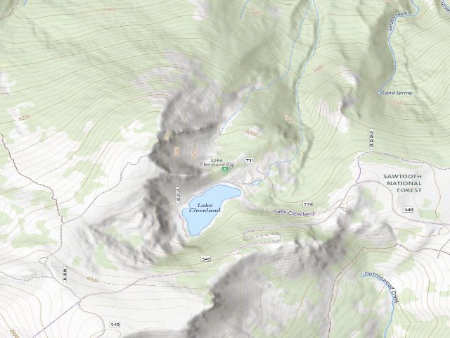 USGS topographic map of Lake Cleveland Cg