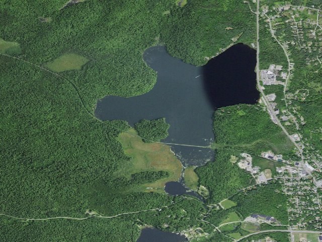 Aerial image of Lake Colby Campsite 2 (Saranac Lakes Wild Forest)