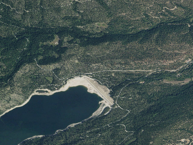 Aerial image of Lake Como Campground