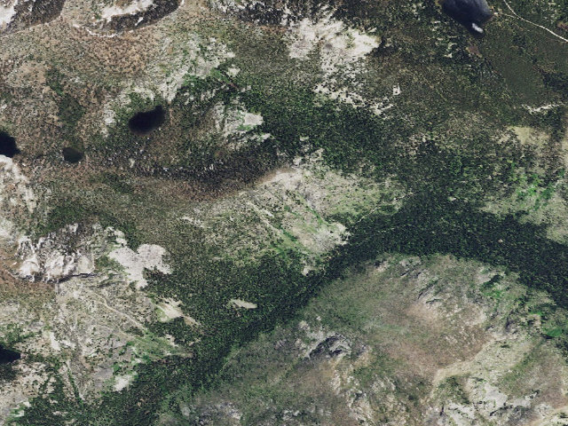 Aerial image of Lake Creek Trailhead