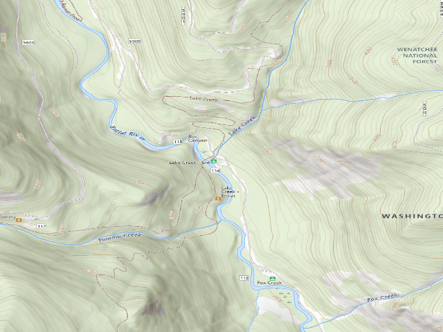 USGS topographic map of Lake Creek