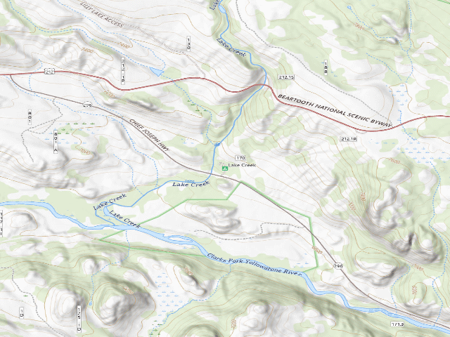 USGS topographic map of Lake Creek
