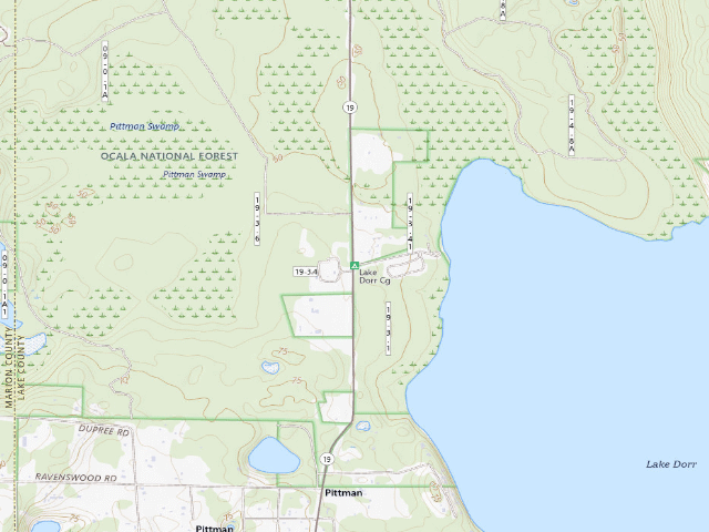 USGS topographic map of Lake Dorr Cg
