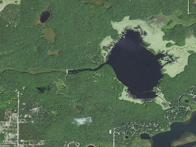 Aerial image of Lake Dubonnet State Forest Campground