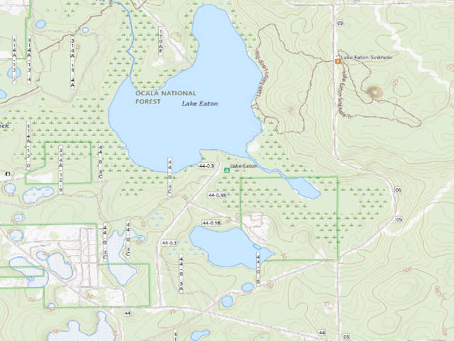 USGS topographic map of Lake Eaton