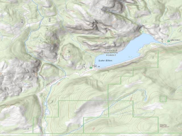 USGS topographic map of Lake Ellen West