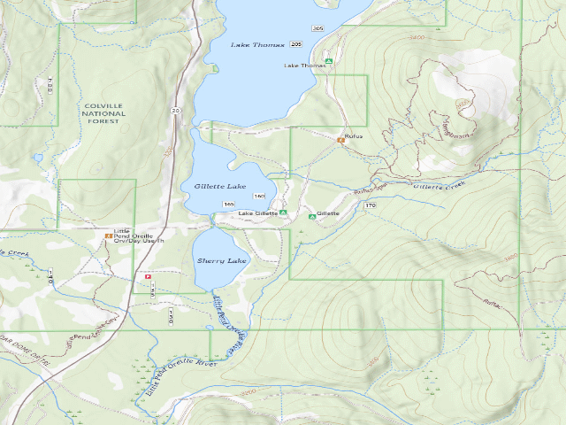 USGS topographic map of Lake Gillette