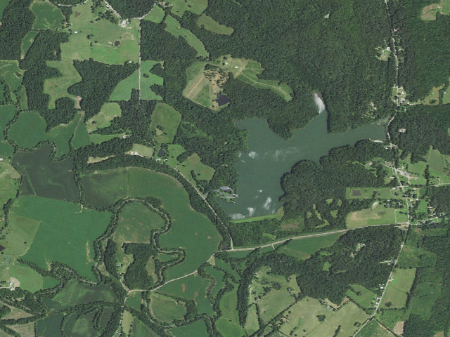 Aerial image of Lake Girardeau Conservation Area