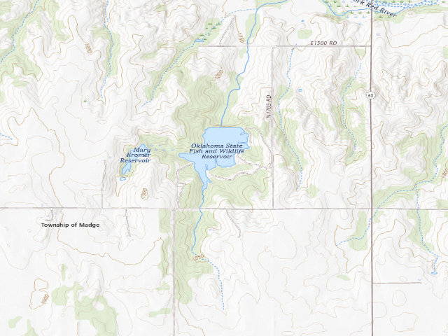 USGS topographic map of Lake Hall