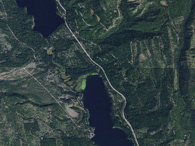 Aerial image of Lake Inez Campground Complex