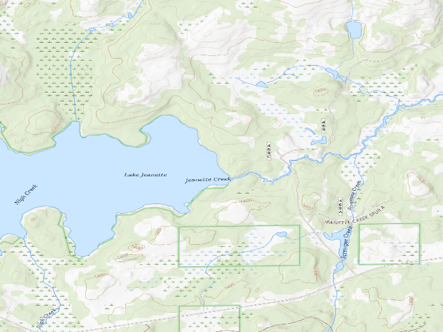 USGS topographic map of Lake Jeanette Site 11