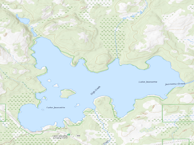 USGS topographic map of Lake Jeanette Site 8