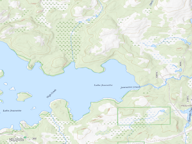USGS topographic map of Lake Jeanette Site 9