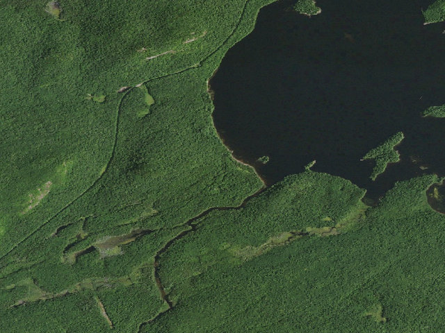 Aerial image of Lake Lila # 11 (William C. Whitney Wilderness)