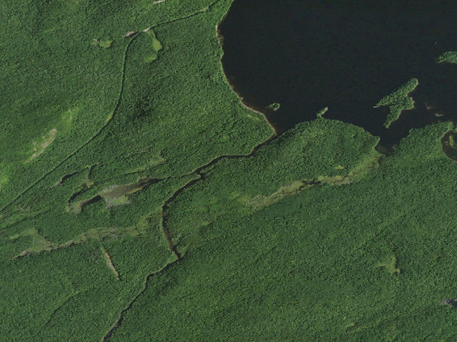 Aerial image of Lake Lila # 12 (William C. Whitney Wilderness)