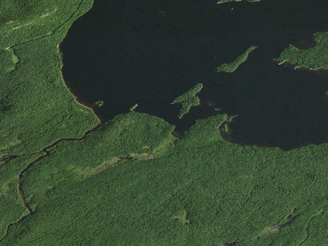 Aerial image of Lake Lila # 13 (William C. Whitney Wilderness)