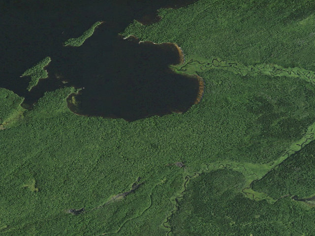 Aerial image of Lake Lila # 15 (William C. Whitney Wilderness)