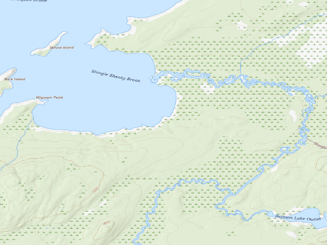 USGS topographic map of Lake Lila # 16 (William C. Whitney Wilderness)