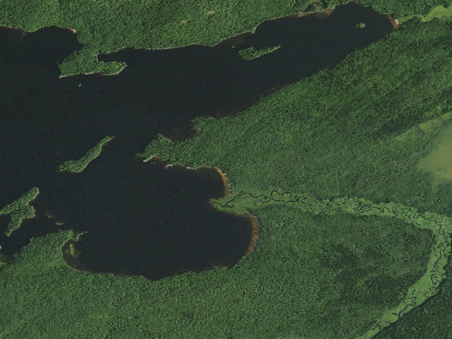 Aerial image of Lake Lila # 17 (William C. Whitney Wilderness)