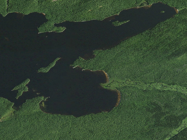 Aerial image of Lake Lila # 18 (William C. Whitney Wilderness)