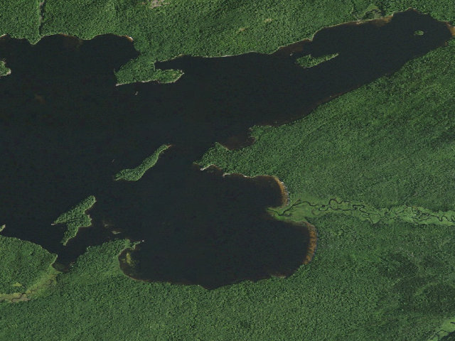 Aerial image of Lake Lila # 19 (William C. Whitney Wilderness)