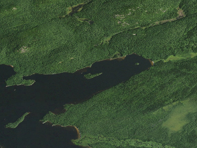 Aerial image of Lake Lila # 2 (William C. Whitney Wilderness)