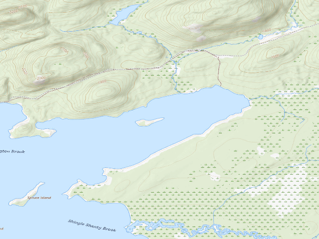 USGS topographic map of Lake Lila # 2 (William C. Whitney Wilderness)
