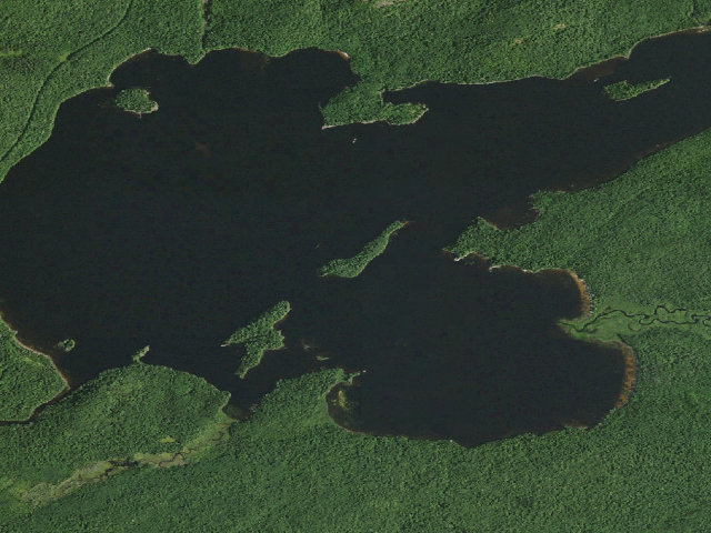 Aerial image of Lake Lila # 21 (William C. Whitney Wilderness)