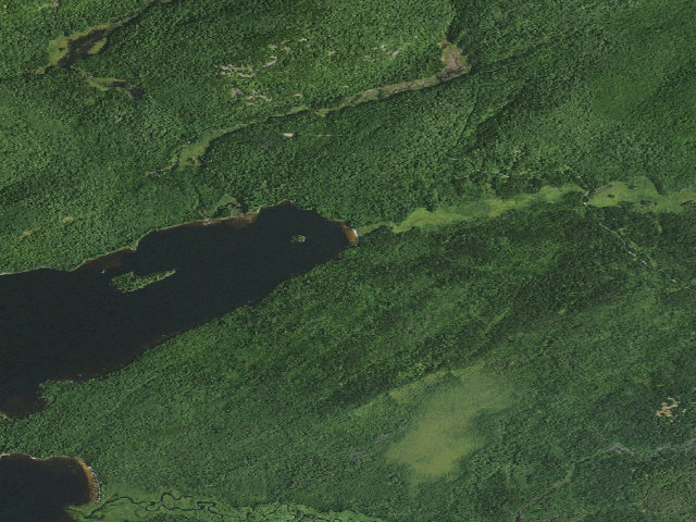 Aerial image of Lake Lila # 23 (William C. Whitney Wilderness)