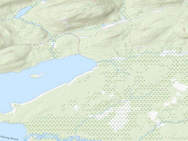 USGS topographic map of Lake Lila # 23 (William C. Whitney Wilderness)