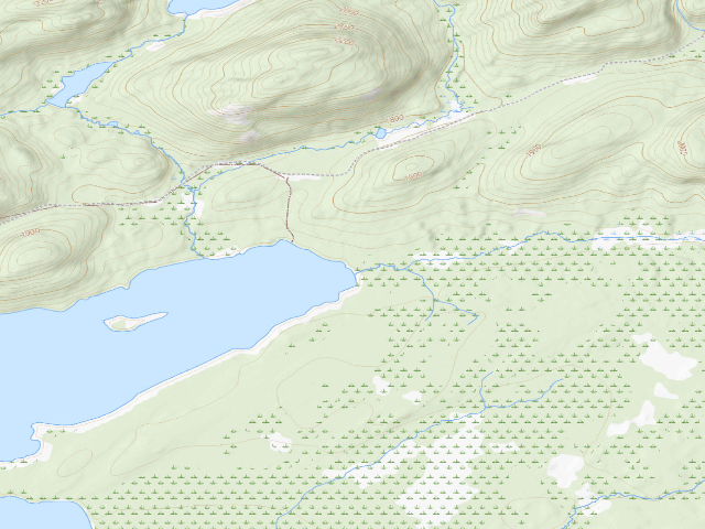 USGS topographic map of Lake Lila # 24 (William C. Whitney Wilderness)