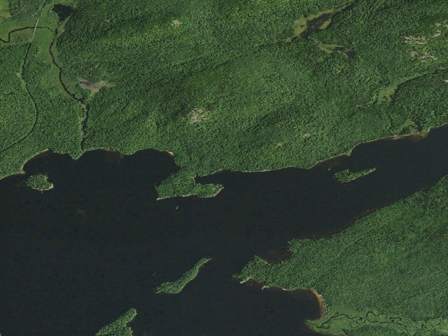 Aerial image of Lake Lila # 3 (William C. Whitney Wilderness)