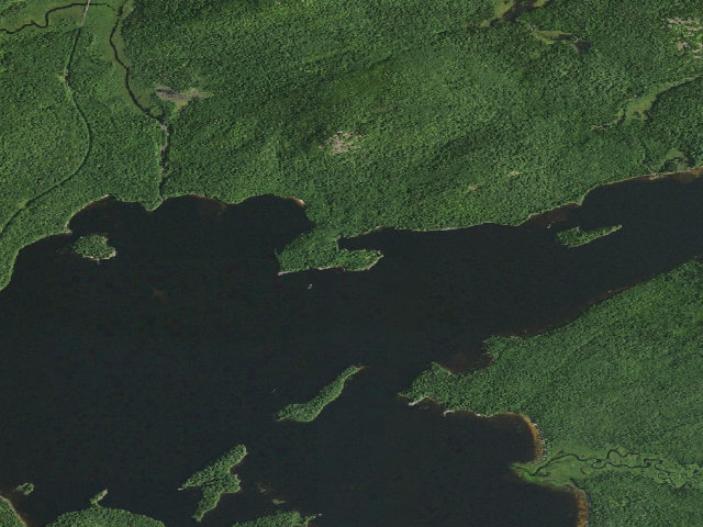 Aerial image of Lake Lila # 4 (William C. Whitney Wilderness)