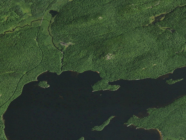 Aerial image of Lake Lila # 5 (William C. Whitney Wilderness)