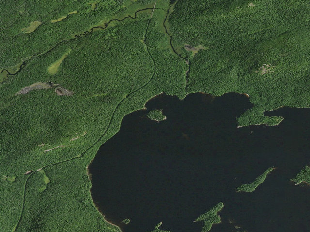 Aerial image of Lake Lila # 6 (William C. Whitney Wilderness)