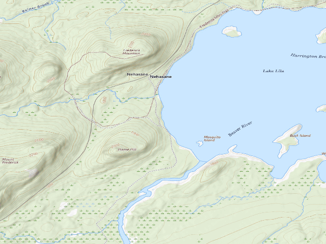 USGS topographic map of Lake Lila # 9 (William C. Whitney Wilderness)