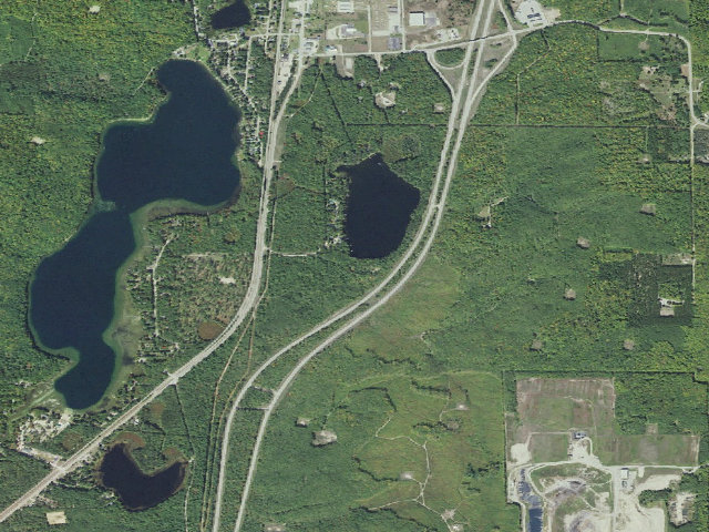 Aerial image of Lake Marjory State Forest Campground