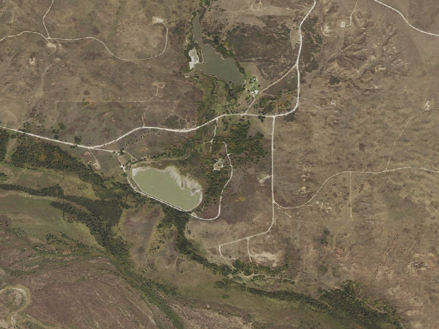 Aerial image of Lake Marvin Campground
