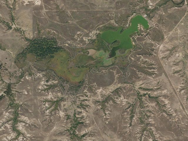 Aerial image of Lake McClellan Campground
