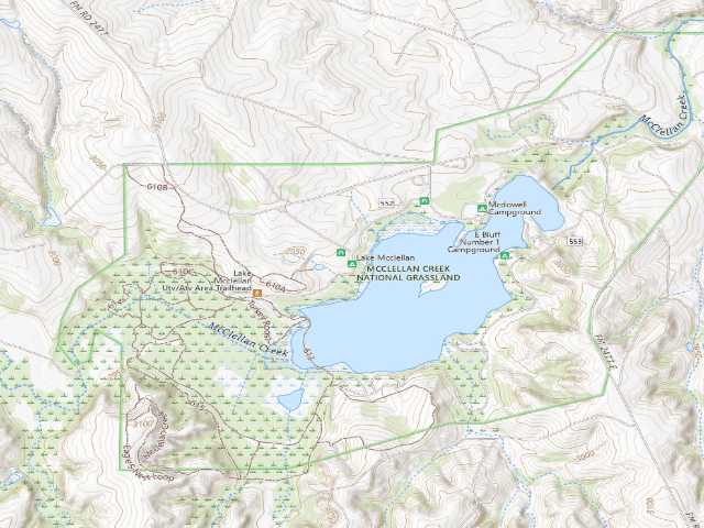 USGS topographic map of Lake Mcclellan