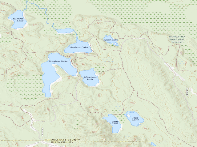 USGS topographic map of Lake Nineteen Camping Area