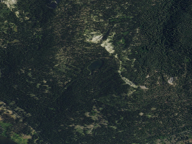 Aerial image of Lake of the Woods Campground