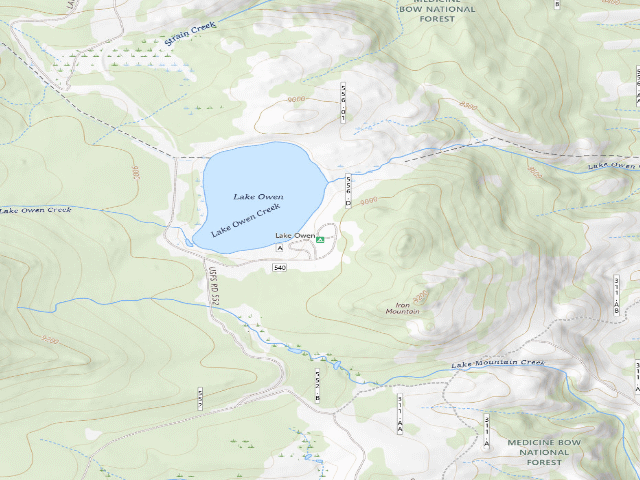USGS topographic map of Lake Owen