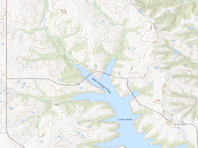 USGS topographic map of Lake Paho Conservation Area