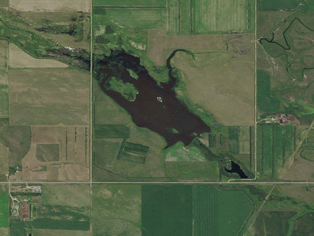 Aerial image of Lake Patricia WMA