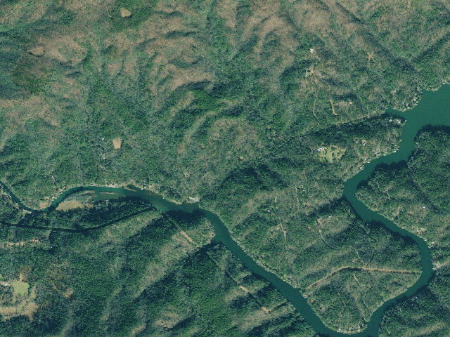 Aerial image of Lake Rabun Beach Recreation Area Campground